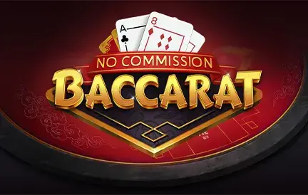 An elegant and sophisticated image of the game 'No Commission Baccarat', evoking the refined atmosphere of a high-stakes casino table.